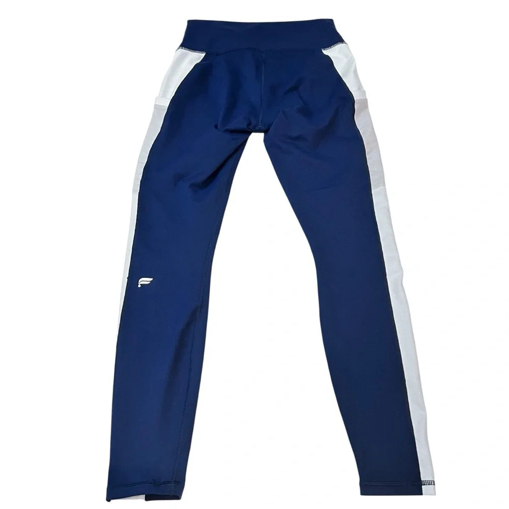 Fabletics‎ Mila Pocket PowerHold Leggings Navy Cream XXS